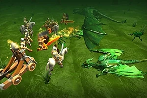 Knights Dragons Battle Knights Dragons Battle
